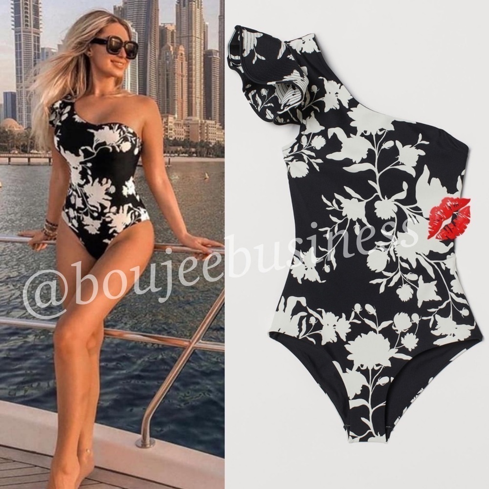H&M One-Shoulder Swimsuit Bodysuit